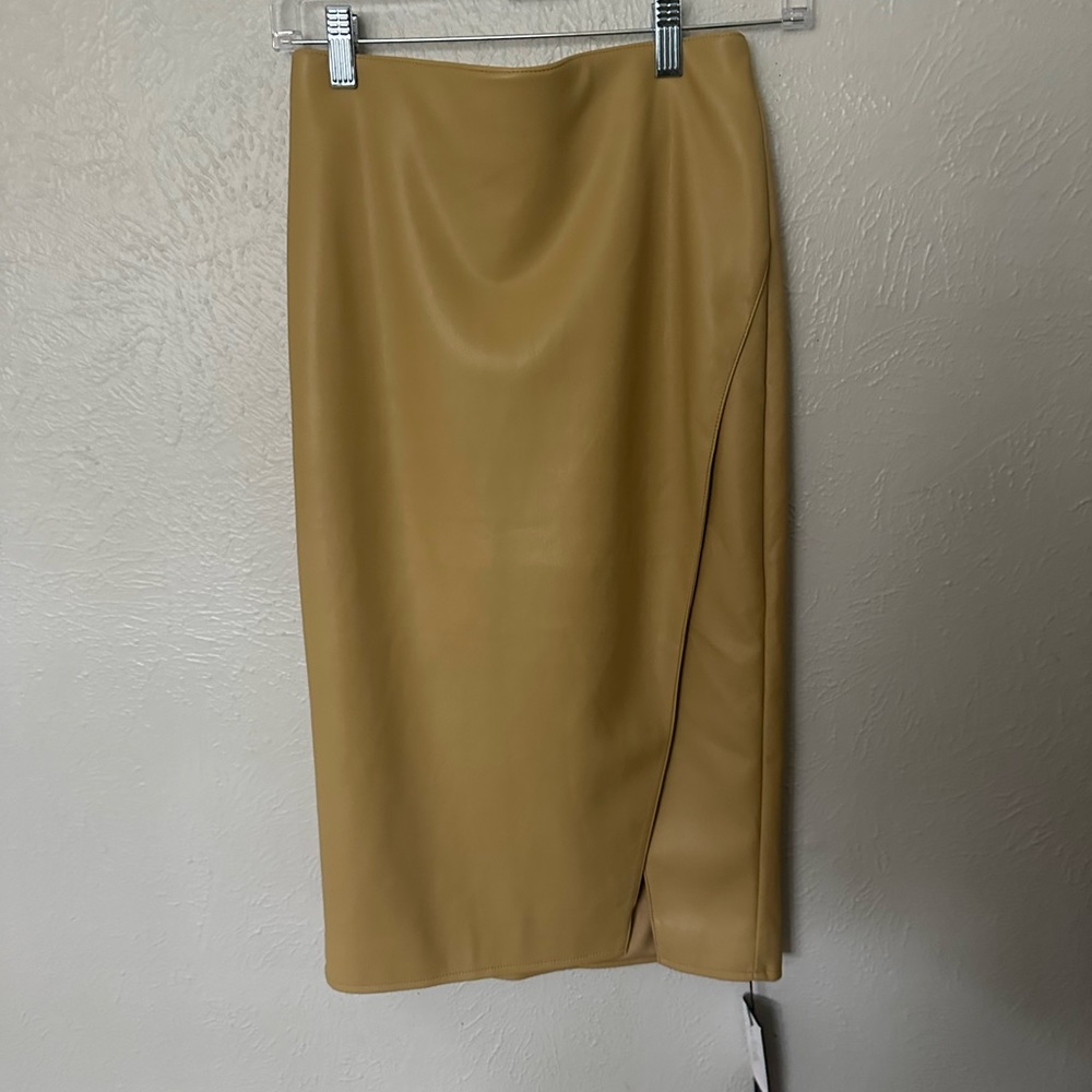 Faux leather skirt caramel color XXS